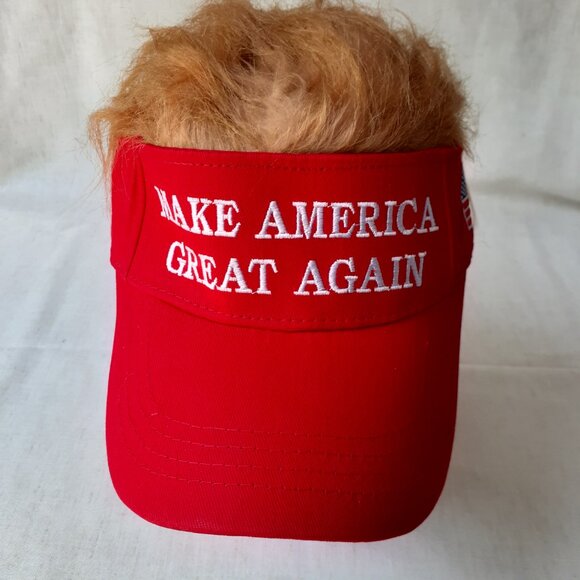 New MAGA - Trump Hair - Red Baseball Cap - Adjustable Fit - Picture 11 of 11